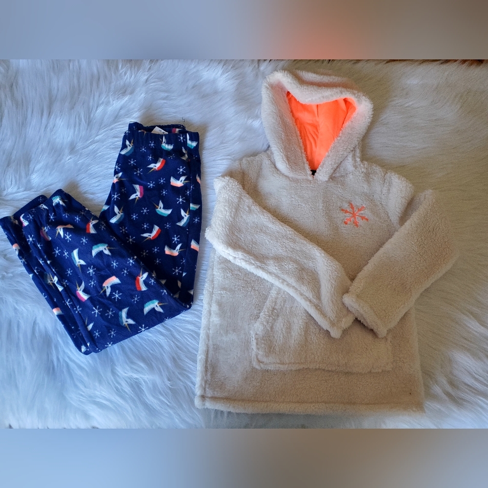 Cozy Fleece Hoodie and Starry Pajama Set
